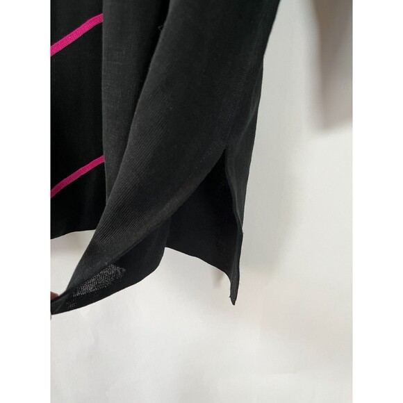 Ming Wang Cardigan Size 2X Pink Black Funky Artsy Abstract Colorful Office Work - Picture 3 of 8